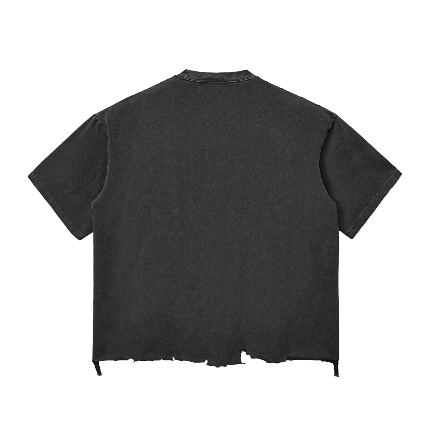 GOTHIC CHROME Snow Wash Raw-Hem Boxy T-shirt