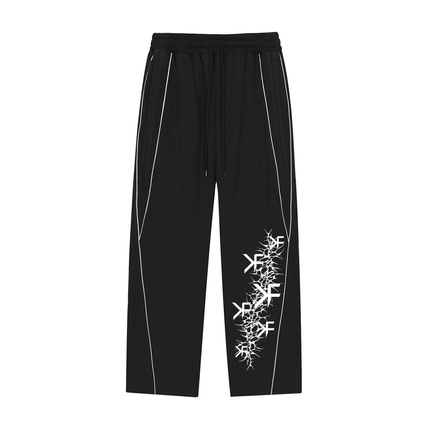 NIGHTFALL Reflection Striped Straight-Leg Sweatpants