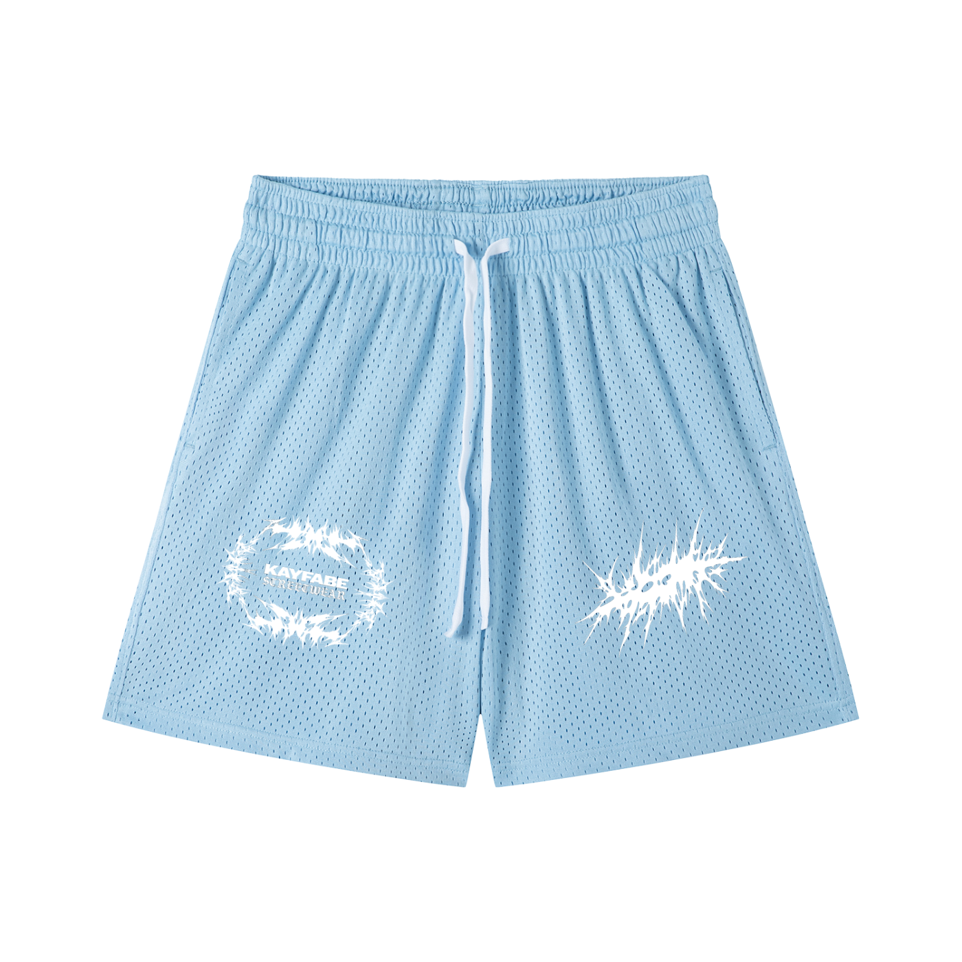 ABYSS Mesh Drawstring Shorts - Sky Blue