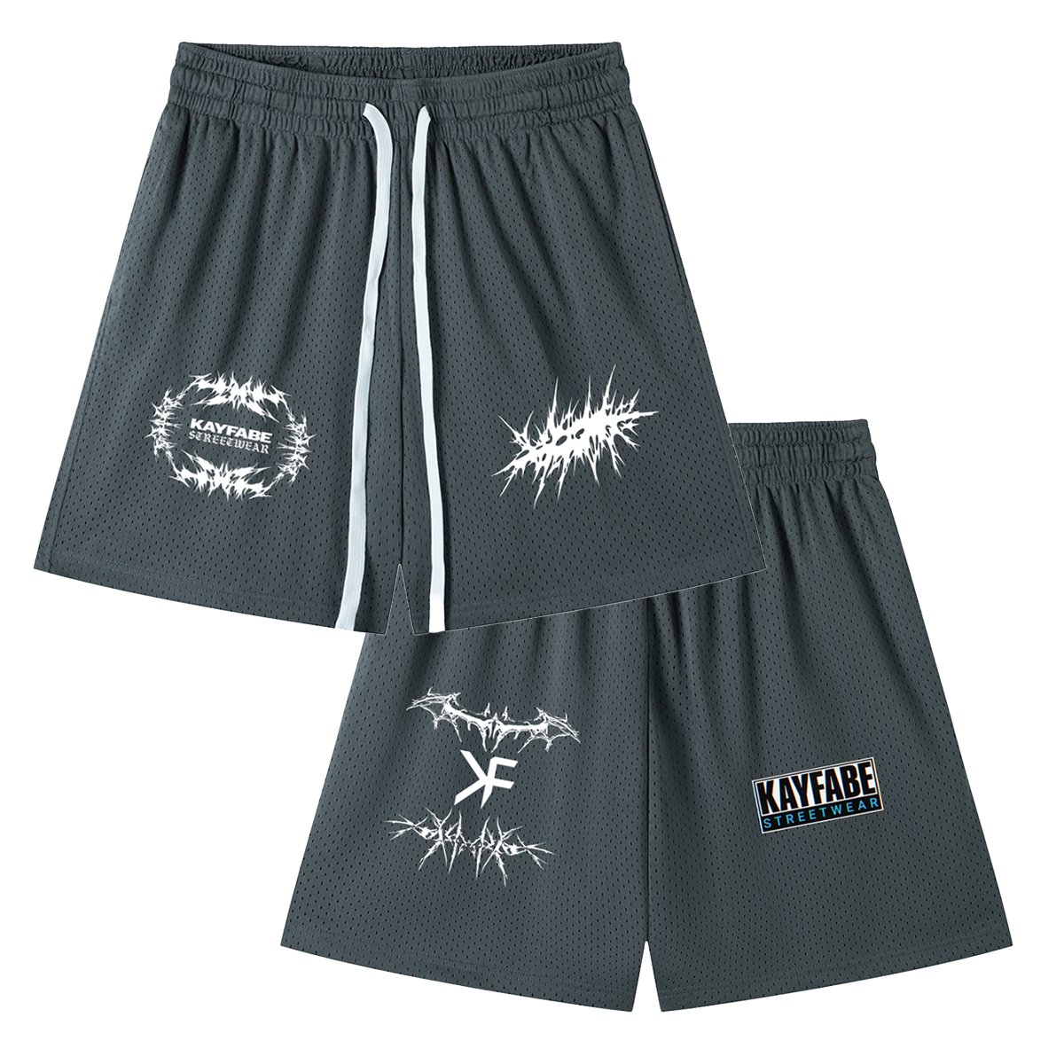 ABYSS Mesh Drawstring Shorts - Gray