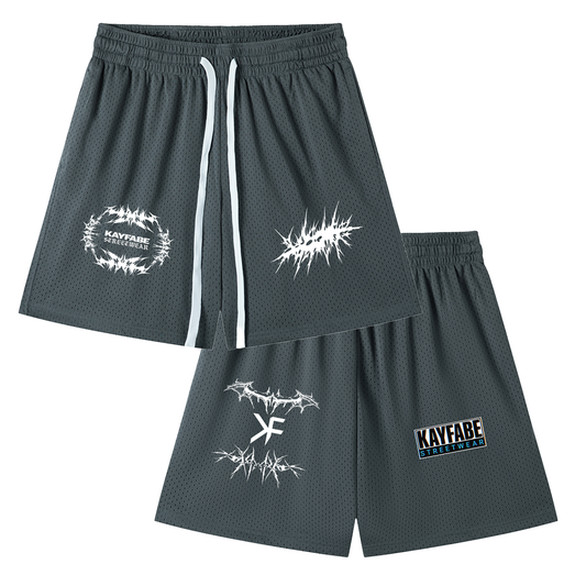 ABYSS Mesh Drawstring Shorts - Gray