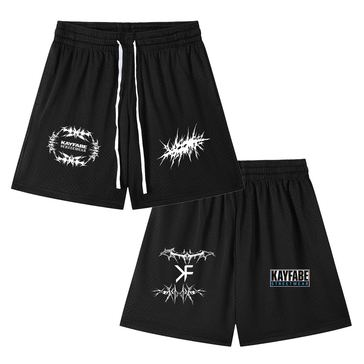 ABYSS Mesh Drawstring Shorts - Black