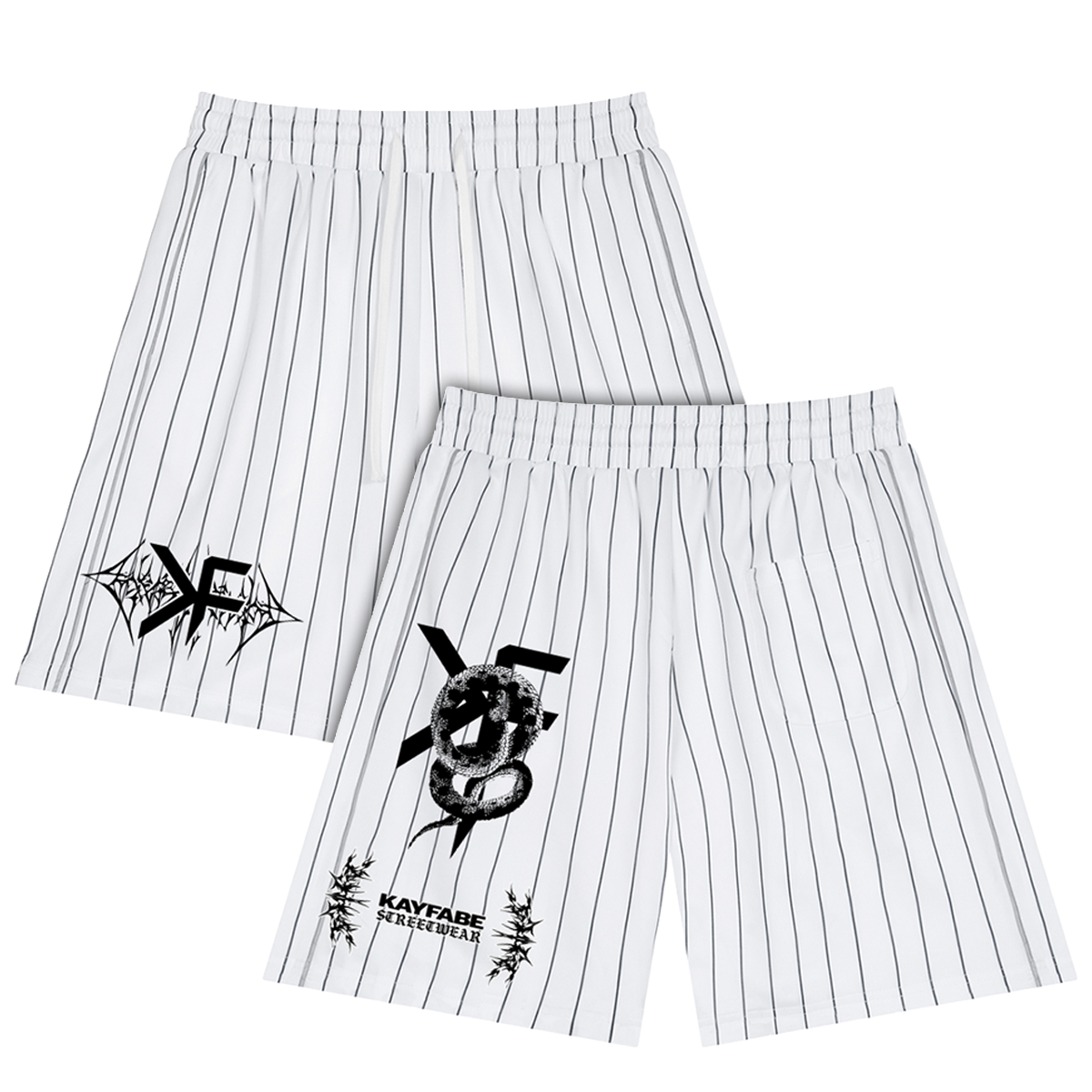 HOME-RUN Striped Loose Fit Shorts