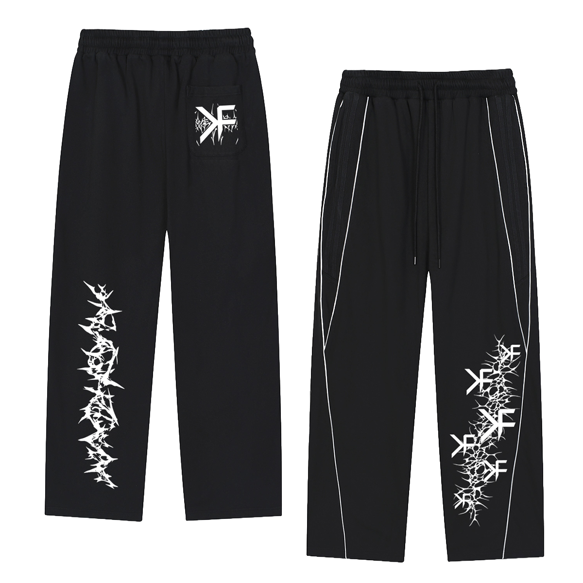 NIGHTFALL Reflection Striped Straight-Leg Sweatpants