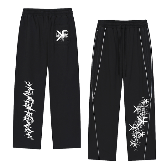 NIGHTFALL Reflection Striped Straight-Leg Sweatpants