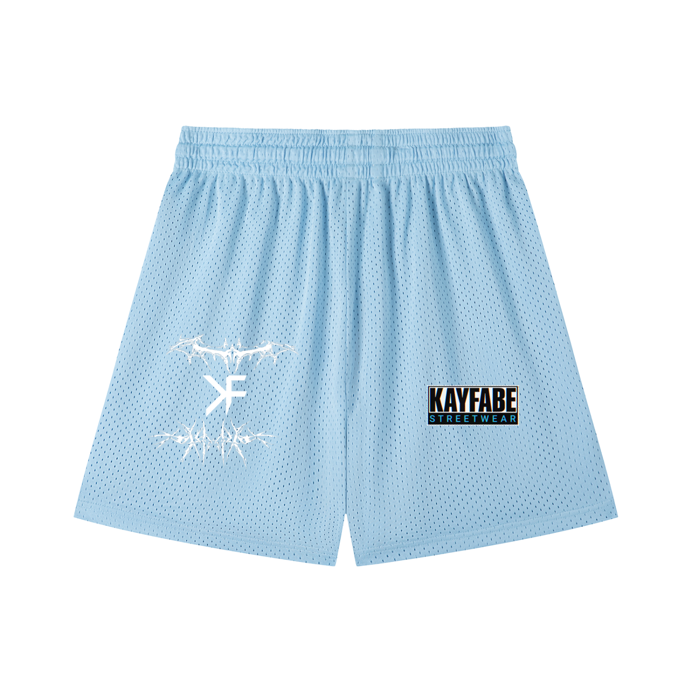 ABYSS Mesh Drawstring Shorts - Sky Blue